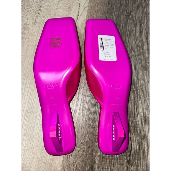 PRADA 25MM Satin Square Toe Mules Size 36(6) $1150 - Picture 12 of 12
